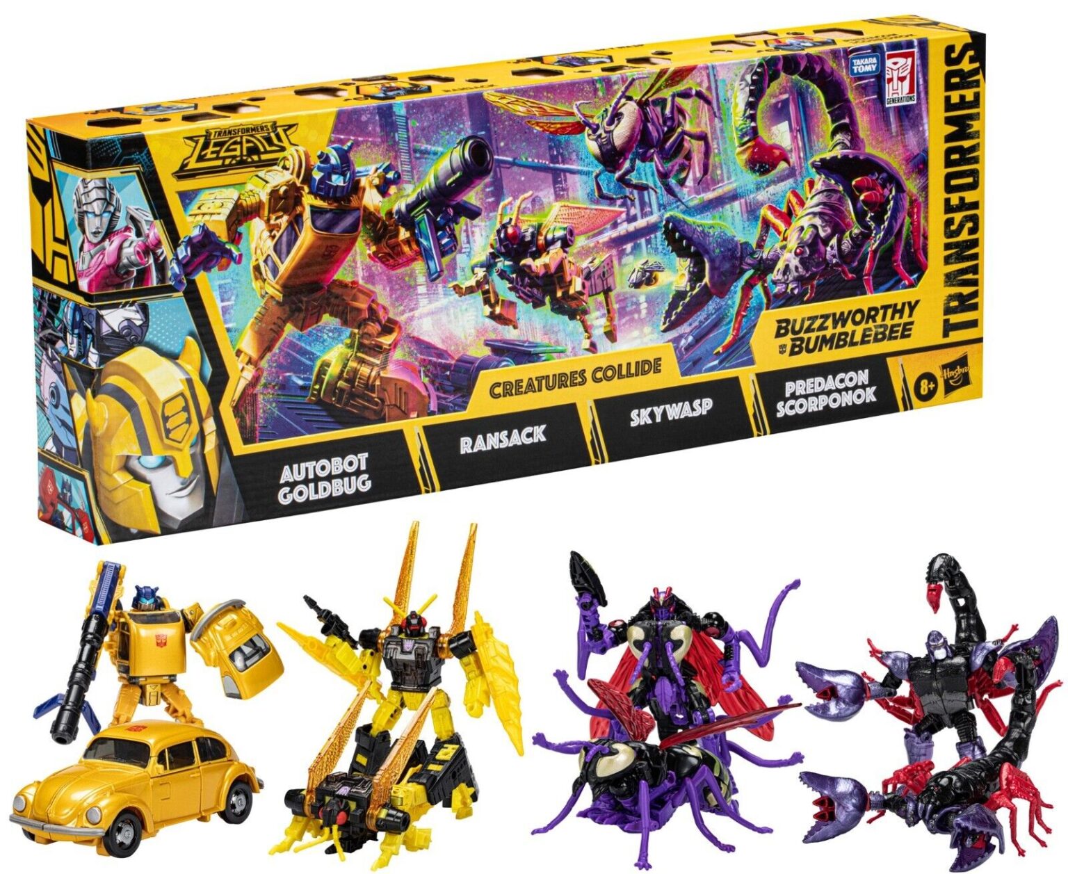 Transformers Buzzworthy Bumblebee Creatures Collide 4 Pack – Kapow Toys