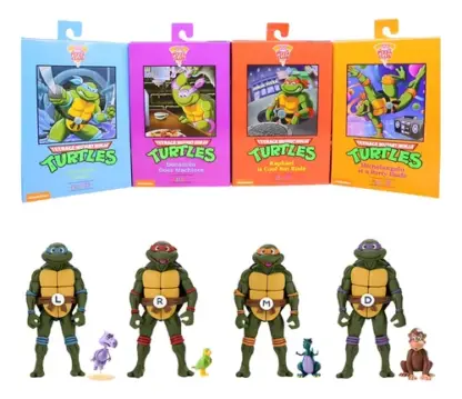 NECA Teenage Mutant Ninja Turtles Pizza Club VHS Set of 4