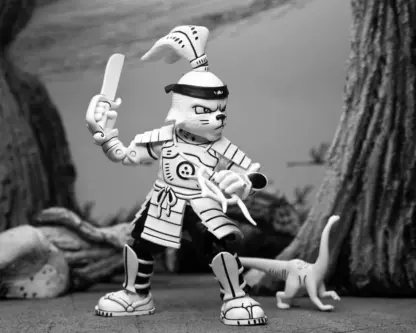 NECA Usagi Yojimbo Samurai Usagi Black and White Action Figure