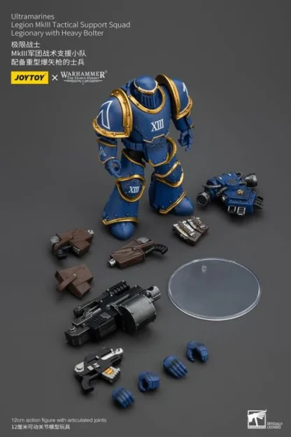 JoyToy Warhammer The Horus Heresy Ultramarines Legion MKIII Tactical Support Squad Legionary with Heavy Bolter