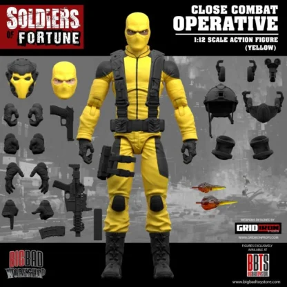 Soldiers of Fortune Close Combat Operative ( Yellow ) 1/12 Scale Figure