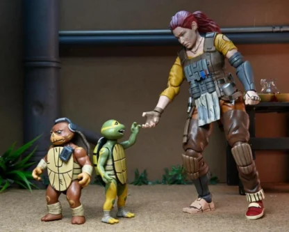 NECA TMNT The Last Ronin The Lost Years Grammy April with Baby Yi and Moja