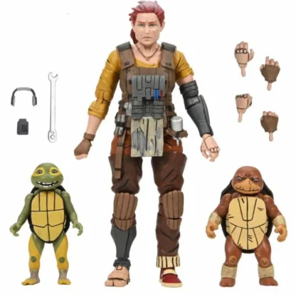 NECA TMNT The Last Ronin The Lost Years Grammy April with Baby Yi and Moja